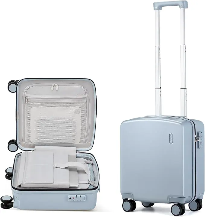 Hanke 16 Inch Underseat Carry On Luggage with Wheels Hard Shell Suitcases Lightweight