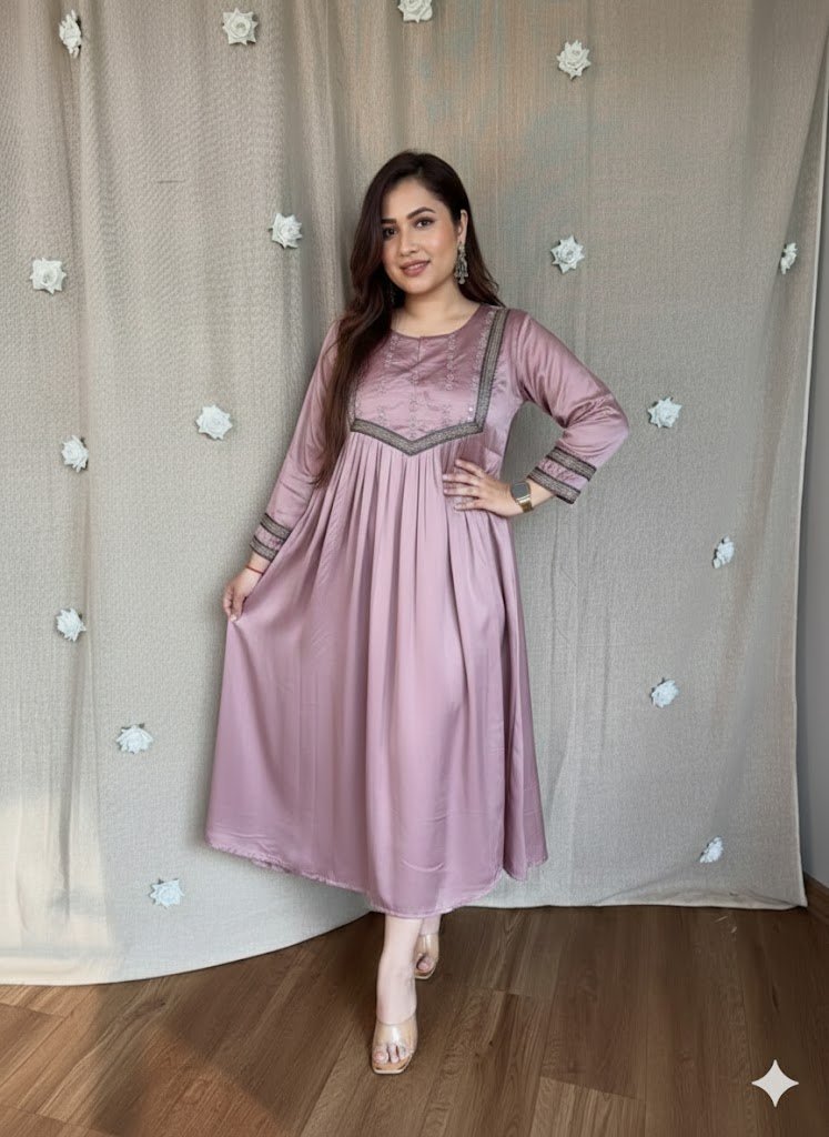 The Mauve Silk Grace Dress
