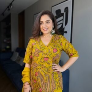 The Mustard Paisley Sharara Set