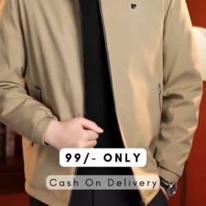 Stand Collar Woollen Bomber Jacket