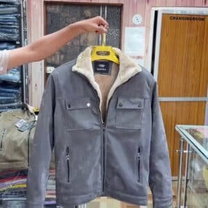Winter Warm Fleece Collar Biker Jacket for Men