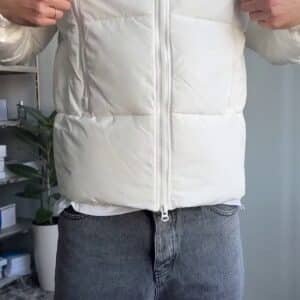 Premium White Winter Puffer Jacket with Hood