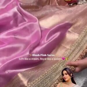 Women’s Tissue Saree with Unstitched Blouse Piece – Lightweight Elegance with a Festive Glow