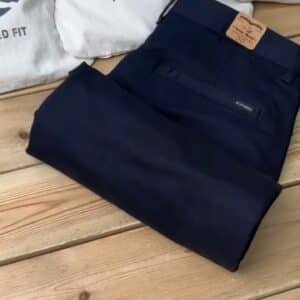 Men’s Navy Blue Slim-Fit Stretch Chino Pants